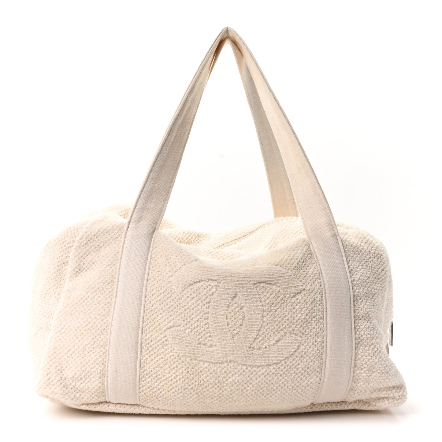 Terry Cotton CC Beach Tote Towel Set Ivory
