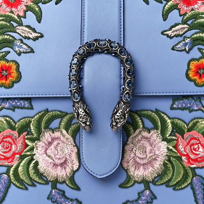 Gucci Moon Calfskin Crystal Web Embroidered Large Dionysus Bamboo Top Handle Bag Clear Sky Blue Multicolor 10 of 16