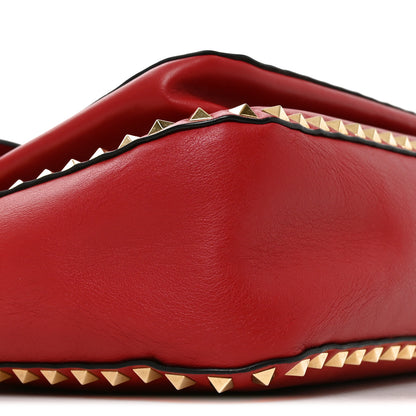 Valentino Garavani Nappa Rockstud Flip Lock Messenger Bag  Rosso Valentino 8 of 9