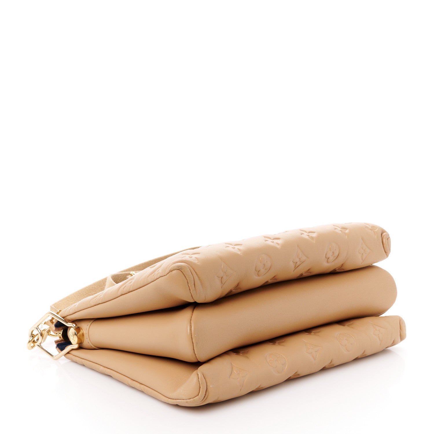 Louis Vuitton Lambskin Embossed Monogram Coussin PM Camel 4 of 12