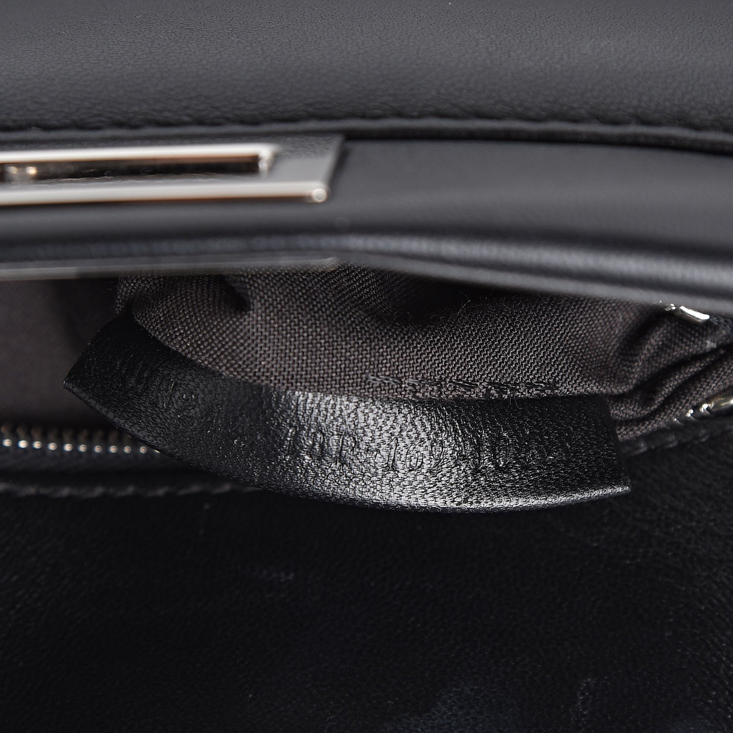 Fendi Nappa Waves Bi-Color Mini Peekaboo Iconic Satchel Black Turchese 7 of 13
