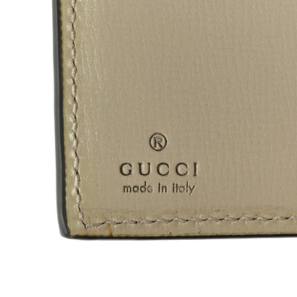 Gucci GG Supreme Monogram Textured Calfskin Web Jackie 1961 French Flap Wallet Beige Ebony Mystic White 6 of 6