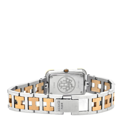 Hermes Stainless Steel 18mm Rectangle Croisiere Quartz Watch Gold 3 of 5