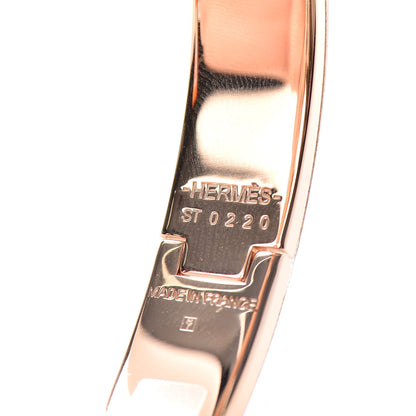 Hermes Enamel Narrow Clic Clac H Bracelet GM White 4 of 5