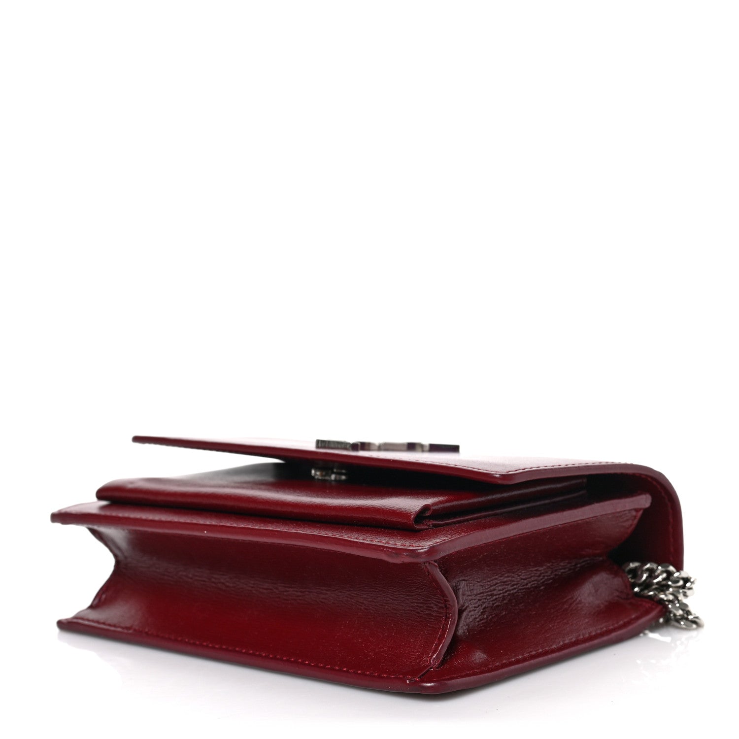 Saint Laurent Calfskin Monogram Sunset Chain Wallet Palissandre 7 of 7