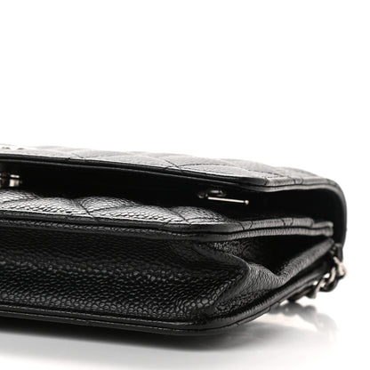 Chanel Caviar Quilted Wallet On Chain WOC Black 10 of 10
