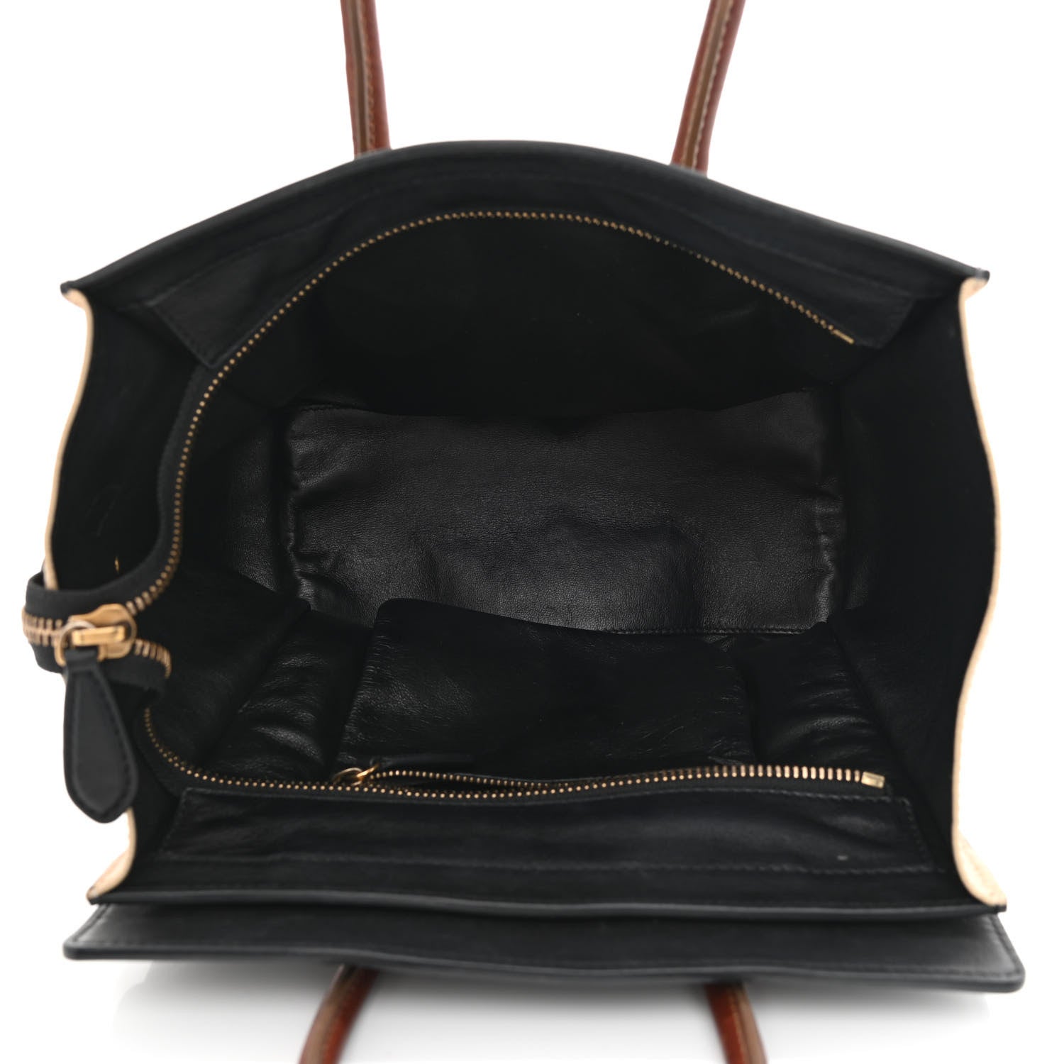 Celine Calfskin Linen Micro Tri-Color Luggage Beige 5 of 15