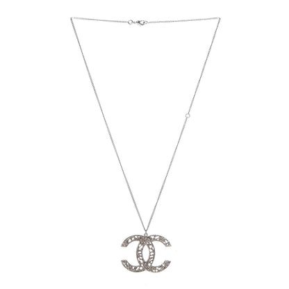 Chanel Large Baroque CC Necklace Silver 3 of 5