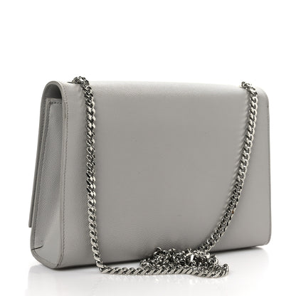 Saint Laurent Grain De Poudre Medium Classic Monogram Kate Satchel Souris 3 of 8