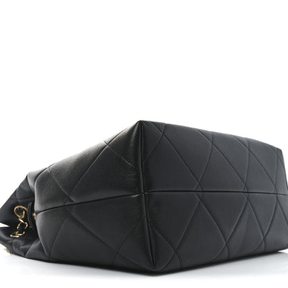 Chanel Caviar Quilted Large A Real Catch Shopping Bag Black 9 of 10