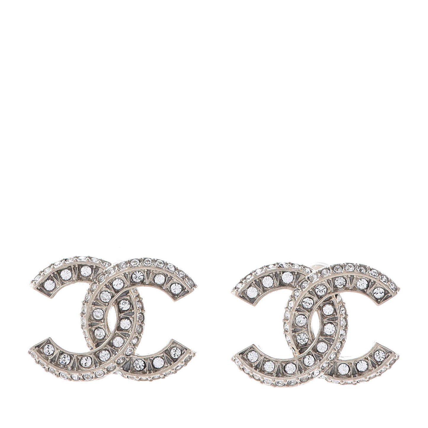 Crystal Timeless CC Earrings Light Gold