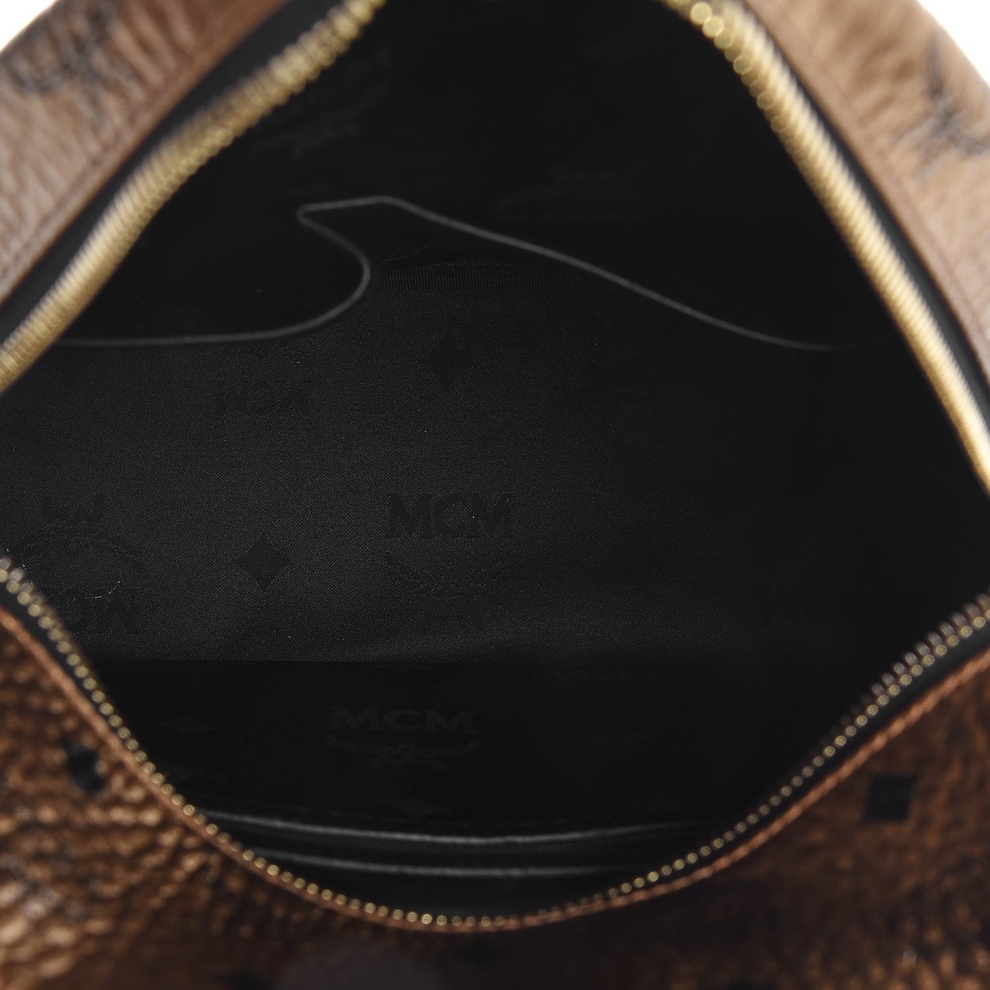 Metallic Visetos Small Stark Backpack Gold