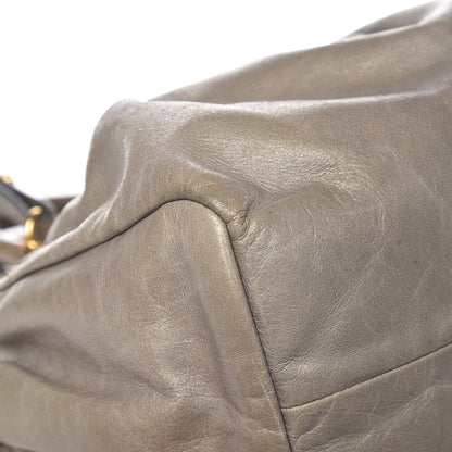 Miu Miu Vitello Lux Small Gathered Tote Agave 12 of 14