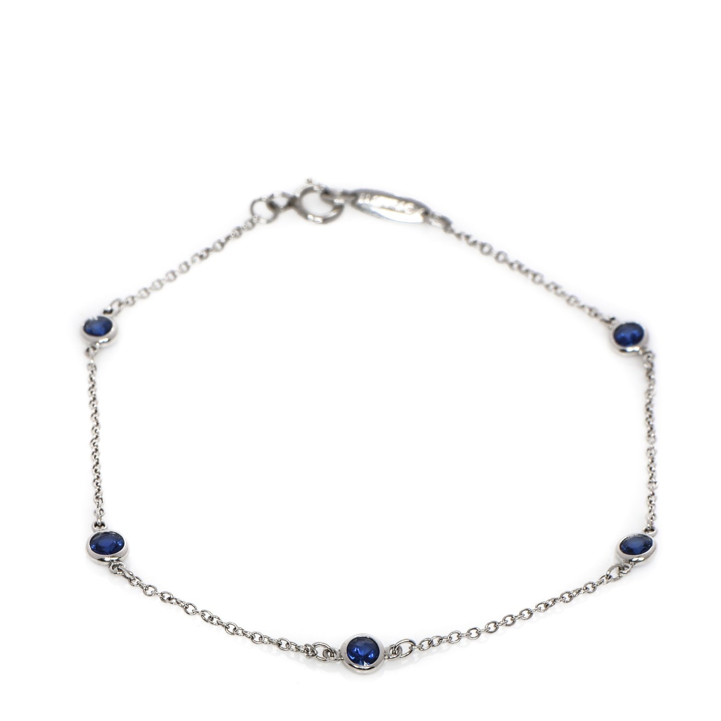 Platinum Blue Sapphire Elsa Peretti Color By The Yard Bracelet