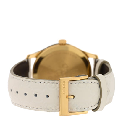 Gucci Stainless Steel Calfskin 38mm G-Timeless Quartz Watch White 3 of 4