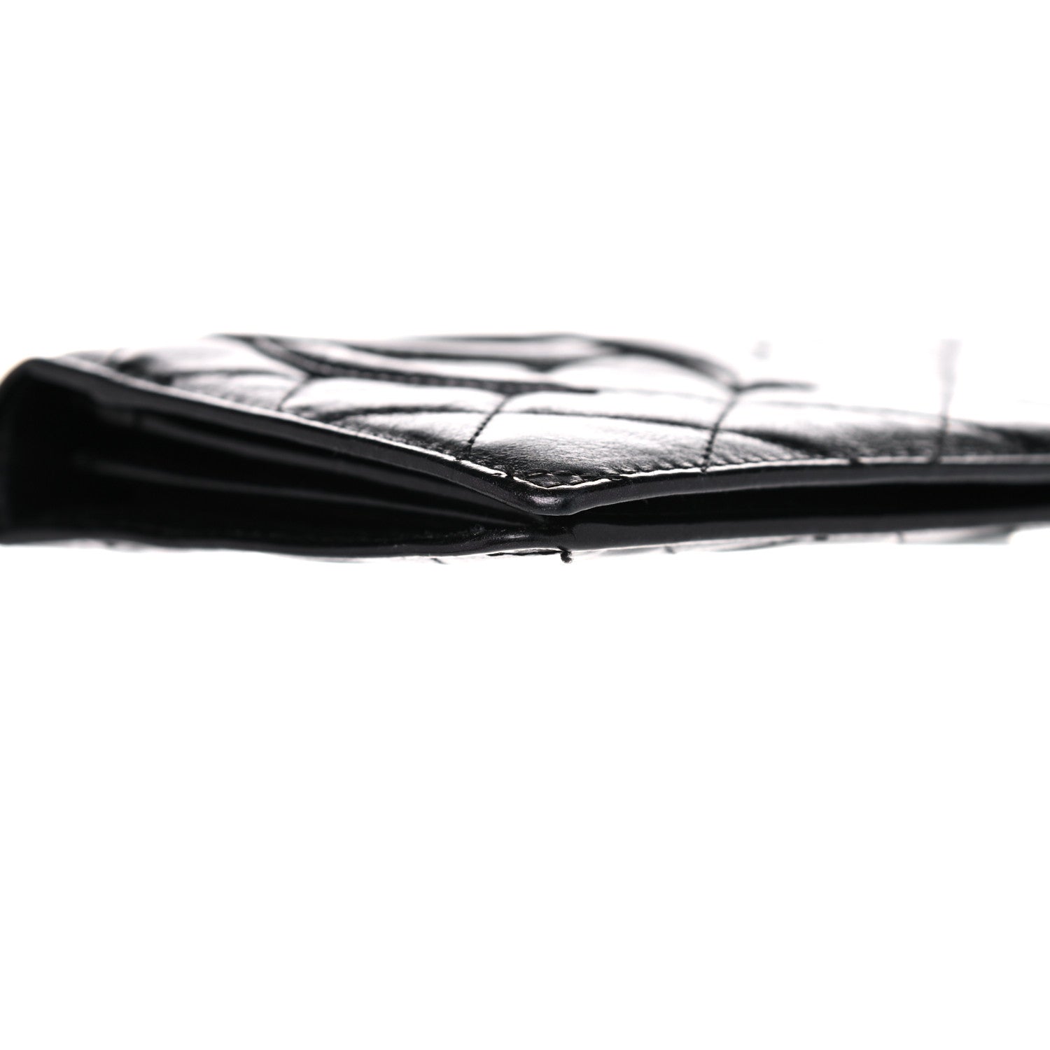 Chanel Aged Calfskin Quilted Cambon Yen Wallet Black 11 of 17