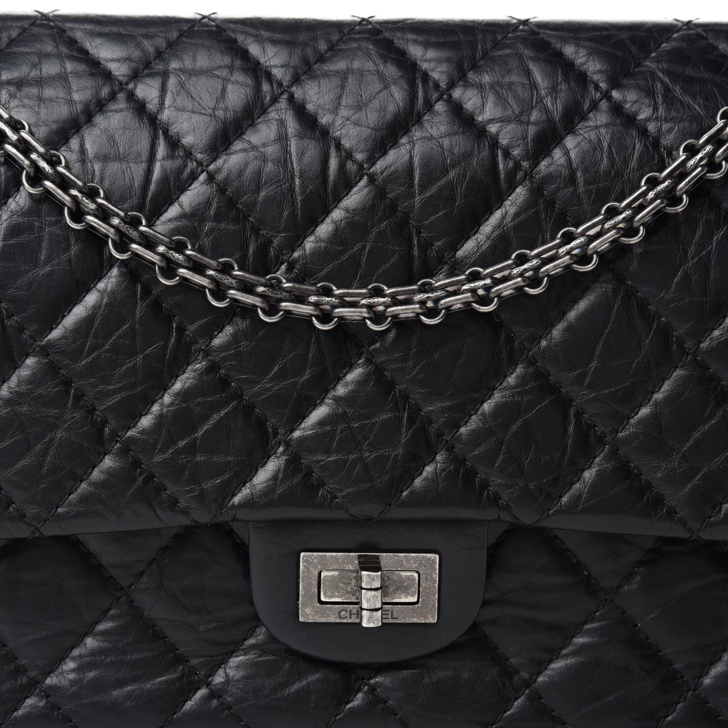 Chanel Aged Calfskin Quilted 2.55 Reissue 226 Flap Black 11 of 11