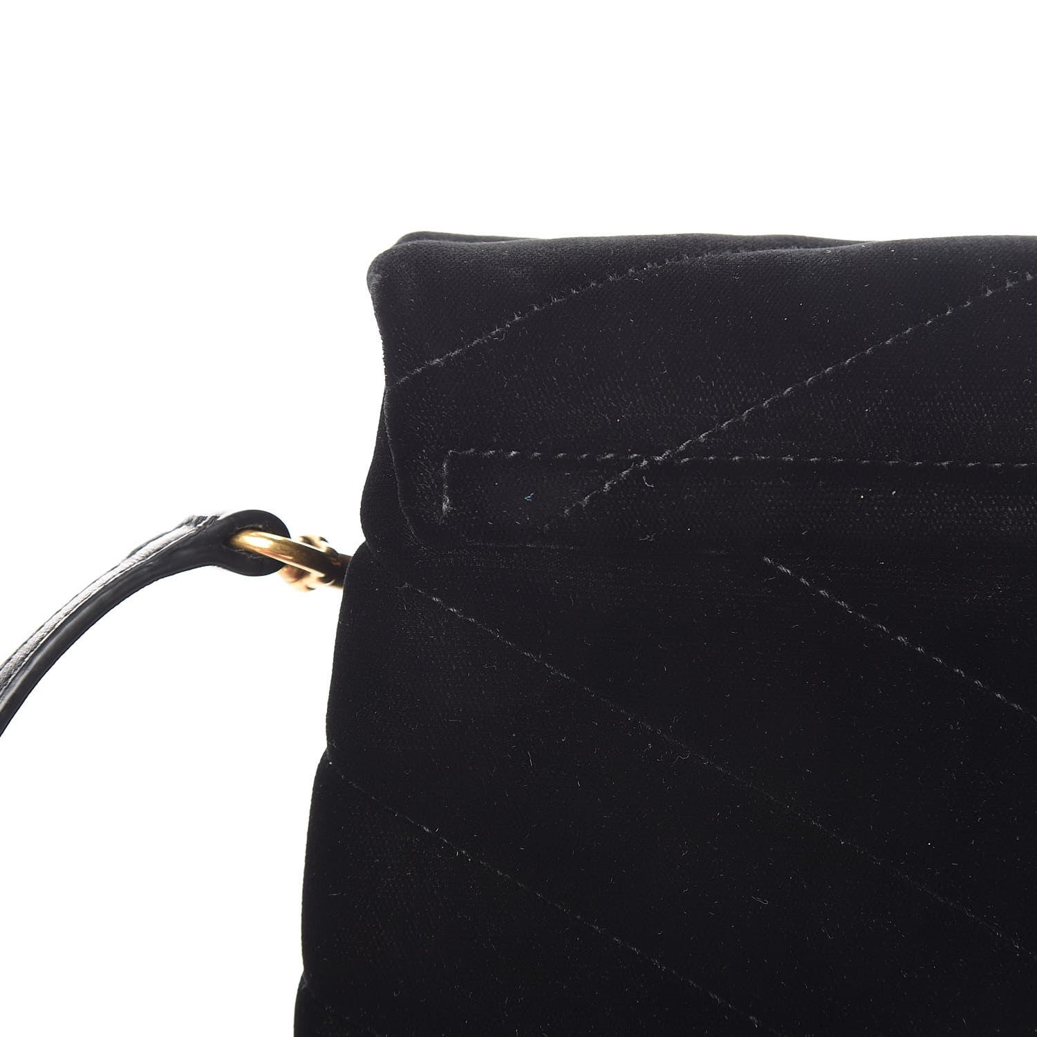 Saint Laurent Velvet Y Quilted Monogram Toy Loulou Crossbody Bag French Black 10 of 14