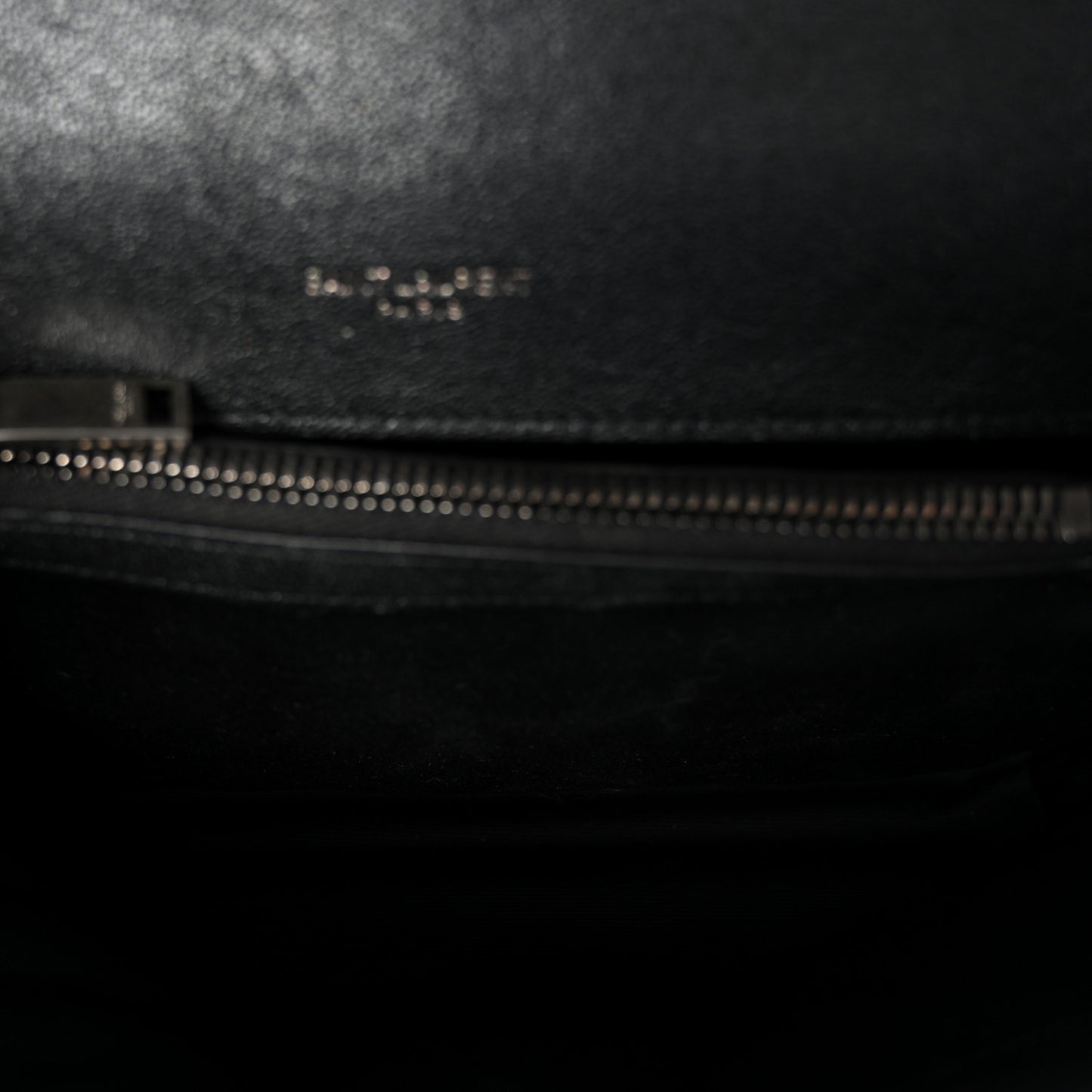 Sheepskin Matelasse Chevron Monogram Medium College Bag Black