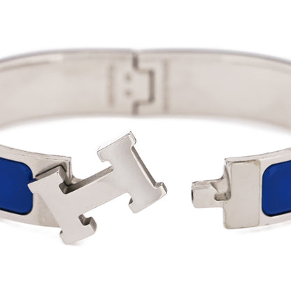 Hermes Enamel Narrow Clic Clac H Bracelet PM Bleu Royal 4 of 4