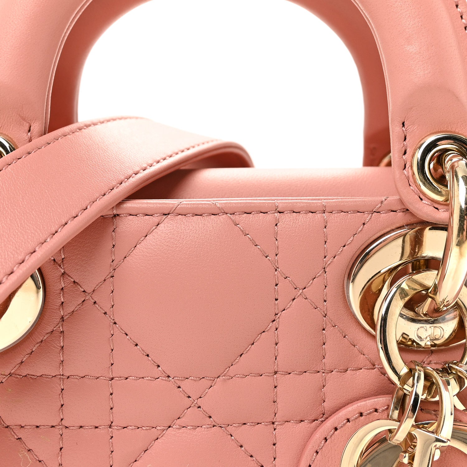 Christian Dior Lambskin Cannage Small Lady D-Joy Light Pink 7 of 9