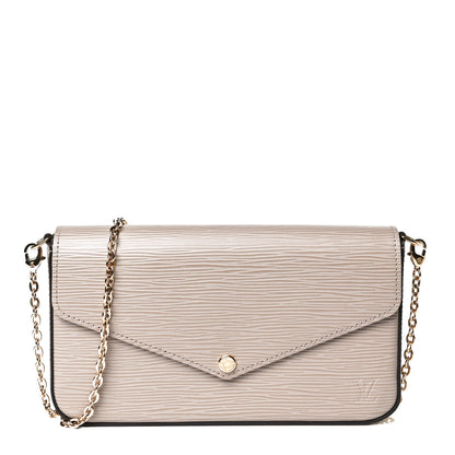 Louis Vuitton Epi Felicie Pochette Chain Wallet Galet 2 of 24