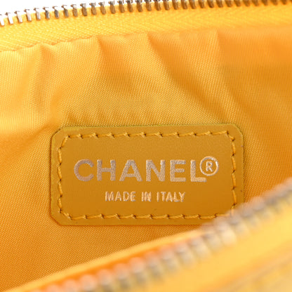 Chanel Nylon Travel Ligne Zip Wristlet Yellow 6 of 11