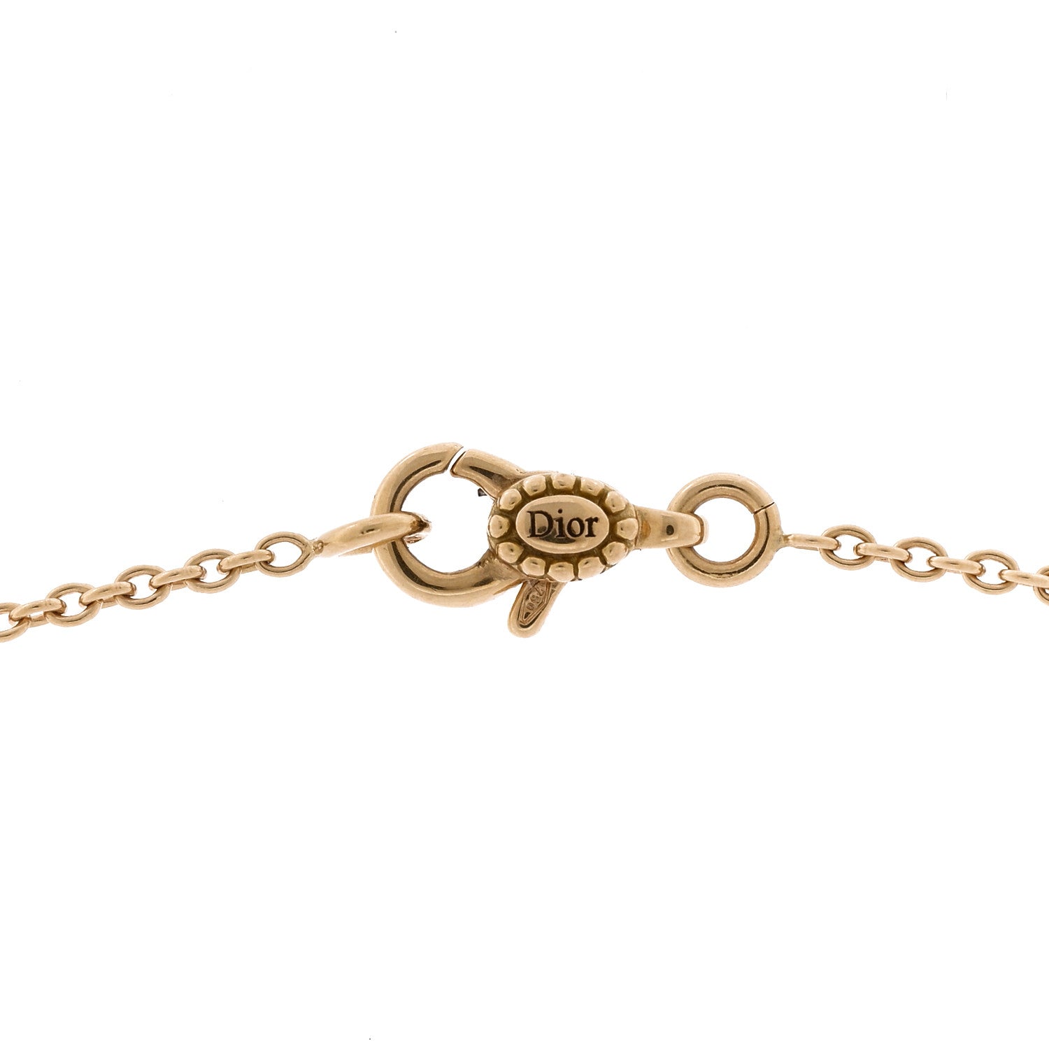 Christian Dior 18K Yellow Gold Diamond Mimirose Pendant Necklace 4 of 5
