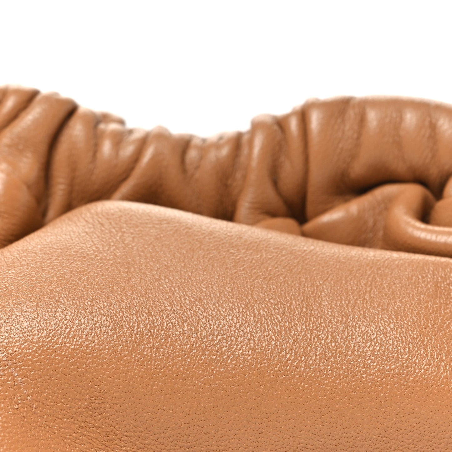 Lambskin Mini Cloud Wristlet Caramel