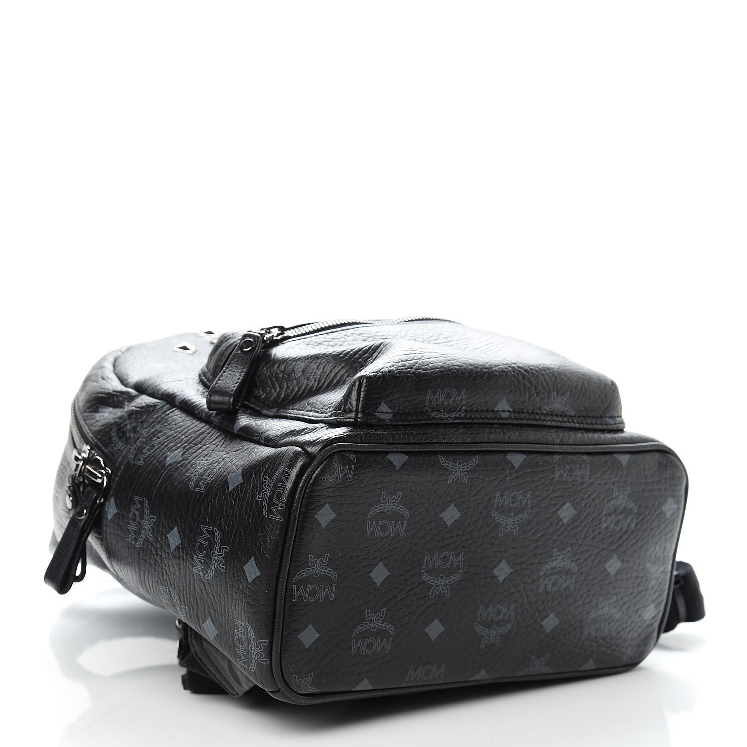 MCM Visetos Studded Small Stark Backpack Black 4 of 15