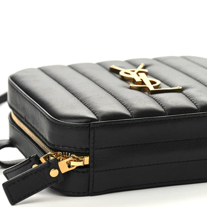 Saint Laurent Lambskin Matelasse Vicky Monogram Belt Bag Black 6 of 7