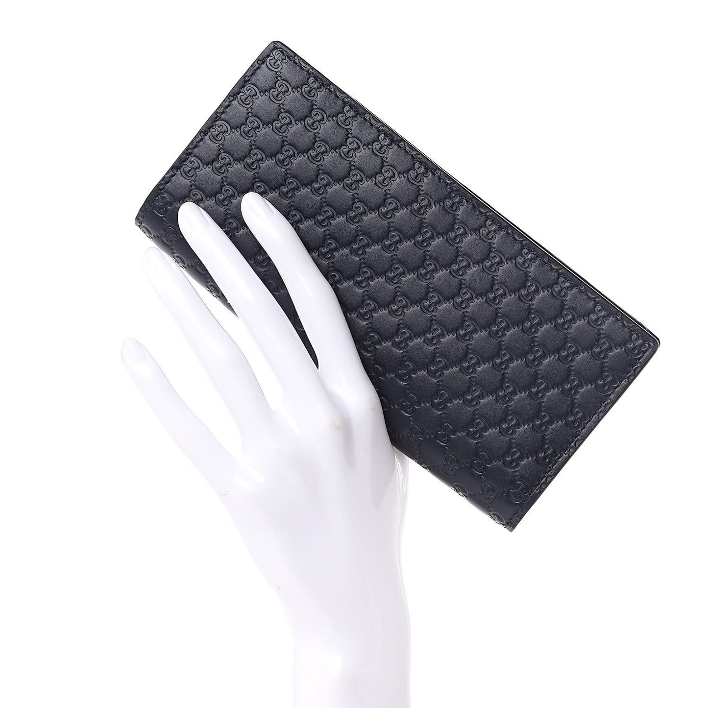 Microguccissima Bi-Fold Organizer Wallet Blue