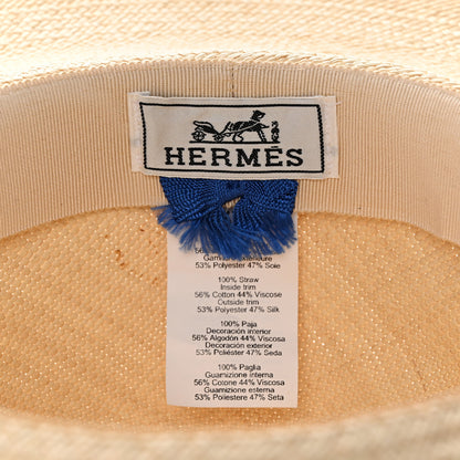 Hermes Straw Panama Brisa Brides De Gala Hat 57 Naturel Multicolore 9 of 9