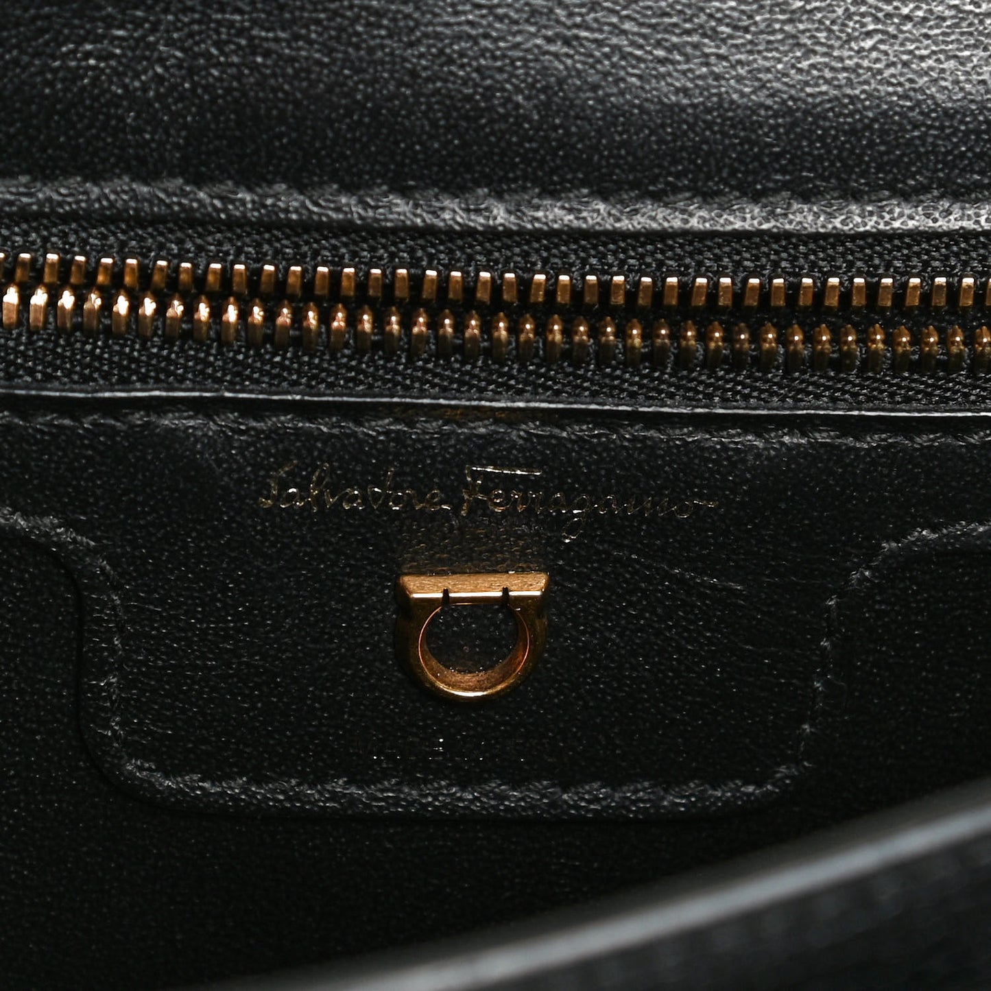 Calfskin Gancini Small Flap Bag Black