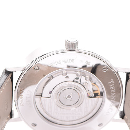 Tiffany Sterling Silver Calfskin 39mm Atlas Automatic Watch 6 of 13