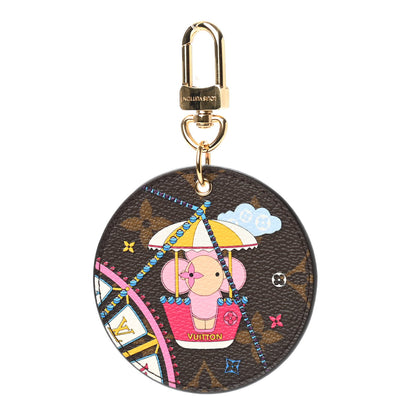 Louis Vuitton Monogram 2020 Christmas Animation Big Wheel Bag Charm Key Ring Rose Ballerine 1 of 3