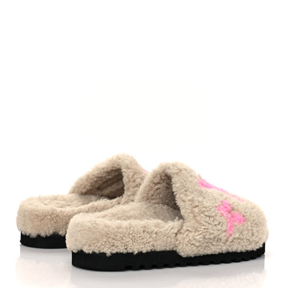 Louis Vuitton Shearling Paseo Flat Comfort Mule 37 Beige 4 of 9