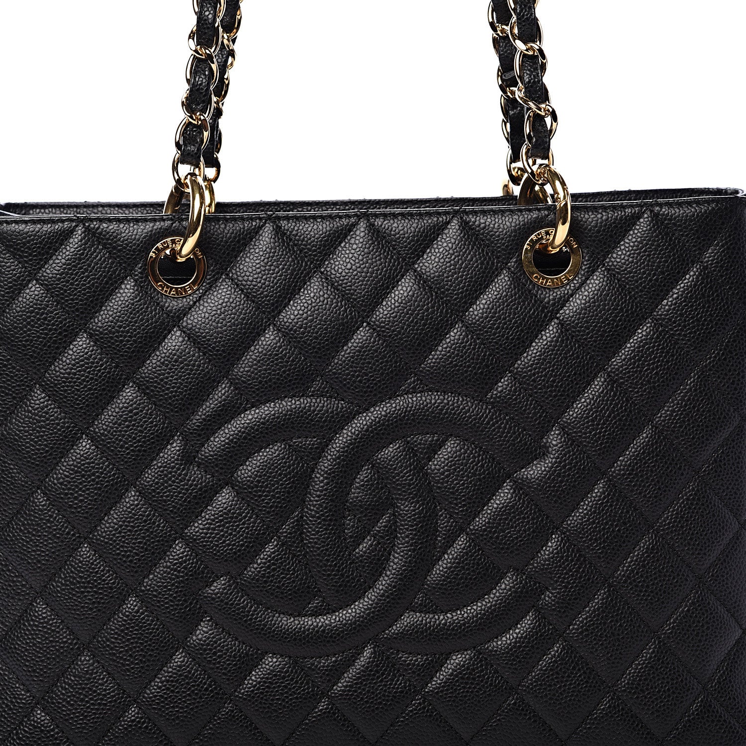 Chanel Caviar Quilted Grand Shopping Tote GST Black 7 of 12