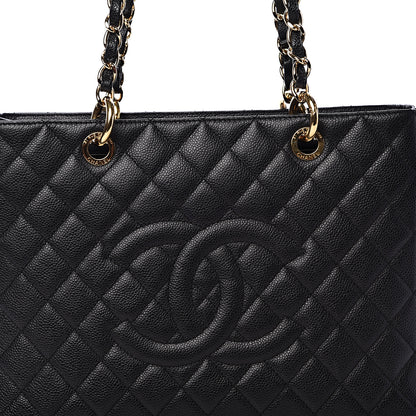 Chanel Caviar Quilted Grand Shopping Tote GST Black 7 of 12