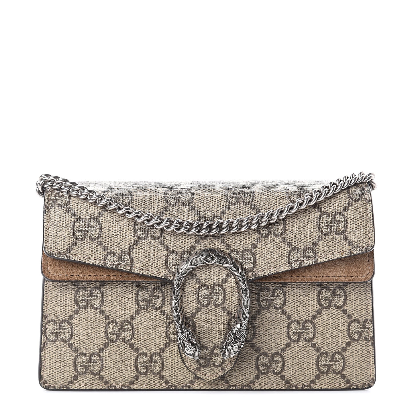 GG Supreme Monogram Super Mini Dionysus Shoulder Bag Taupe