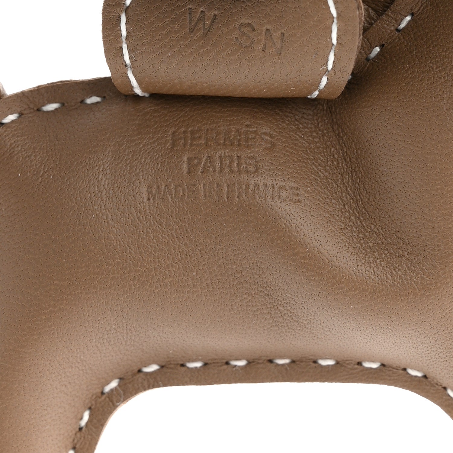Hermes Milo Lambskin Grigri Rodeo Horse Bag Charm PM Etoupe 5 of 10