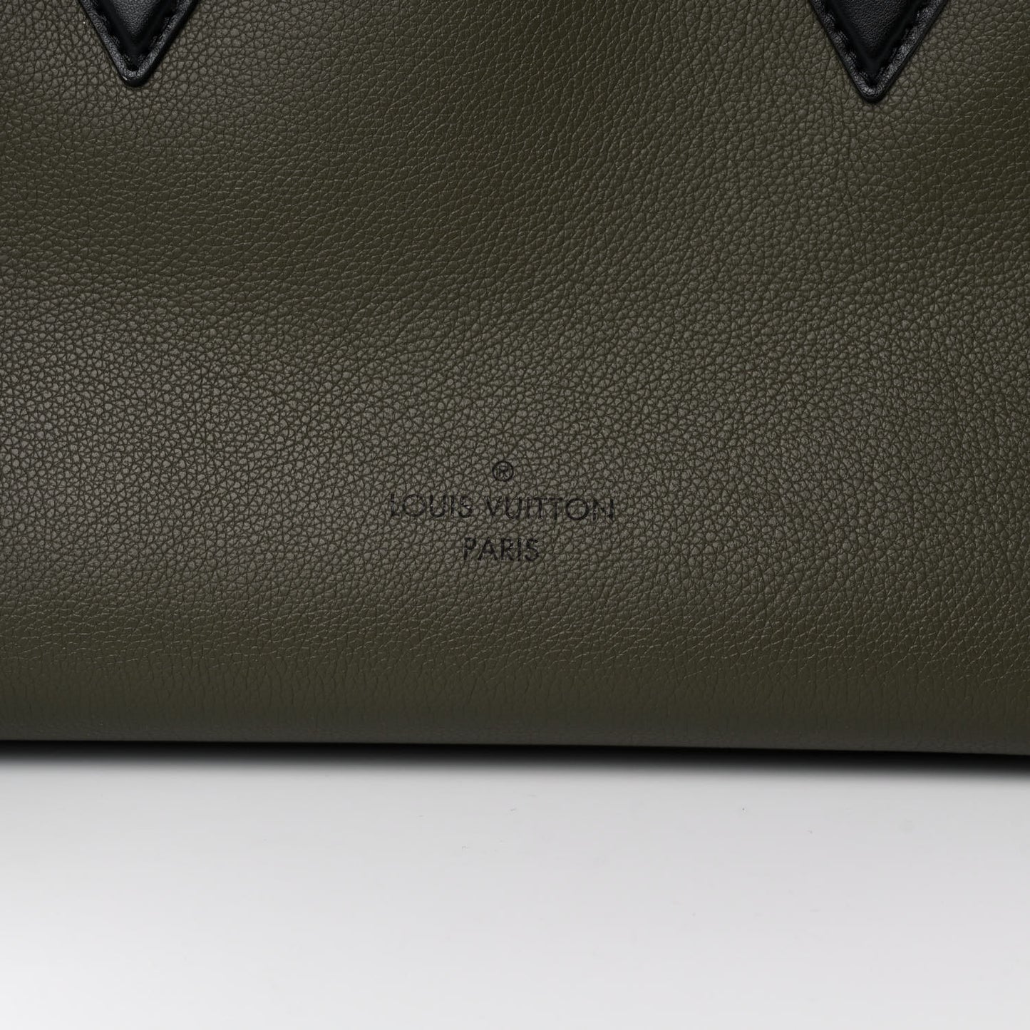 Calfskin Monogram On My Side MM Laurier Green Toffee Latte Beige
