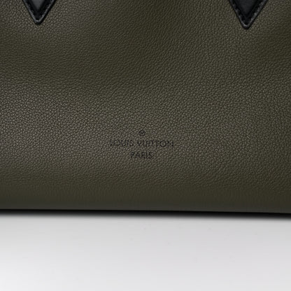 Louis Vuitton Calfskin Monogram On My Side MM Laurier Green Toffee Latte Beige 7 of 10
