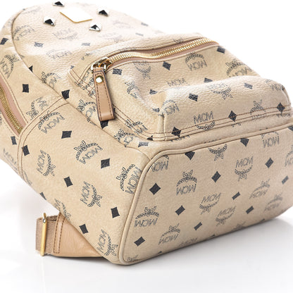 MCM Visetos Studded Small Stark Backpack Beige 10 of 11