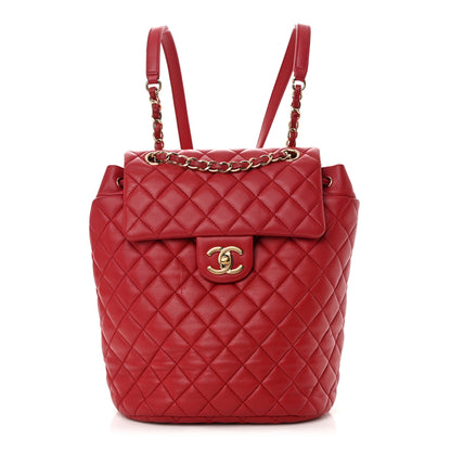 Chanel Lambskin Quilted Small Urban Spirit Backpack Red 1 of 17