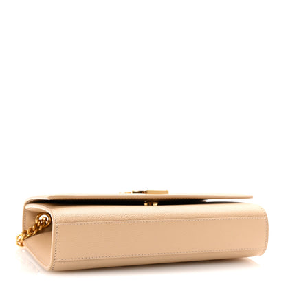 Saint Laurent Grain De Poudre Small Monogram Kate Satchel Nude Powder 4 of 9