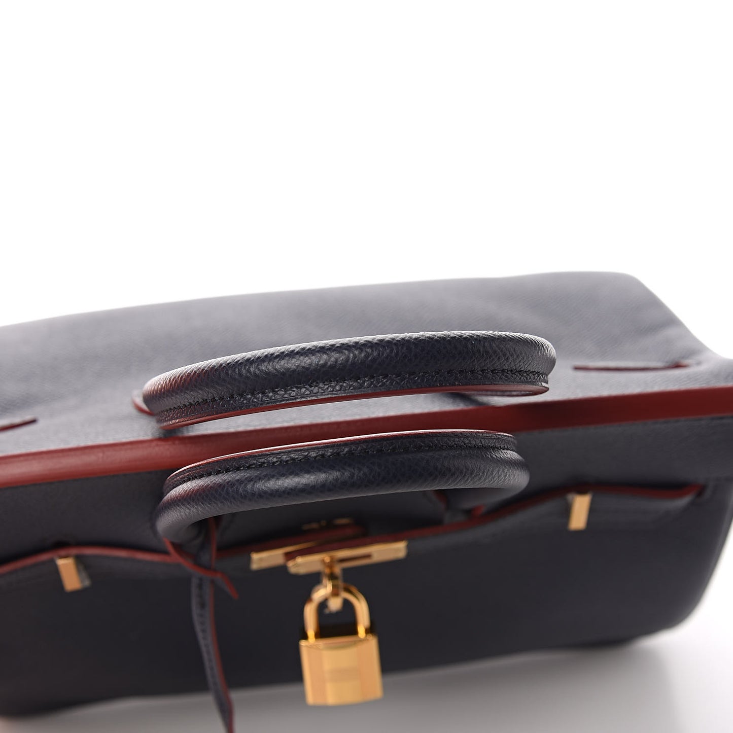 Epsom Contour Birkin 25 Bleu Indigo Rouge H