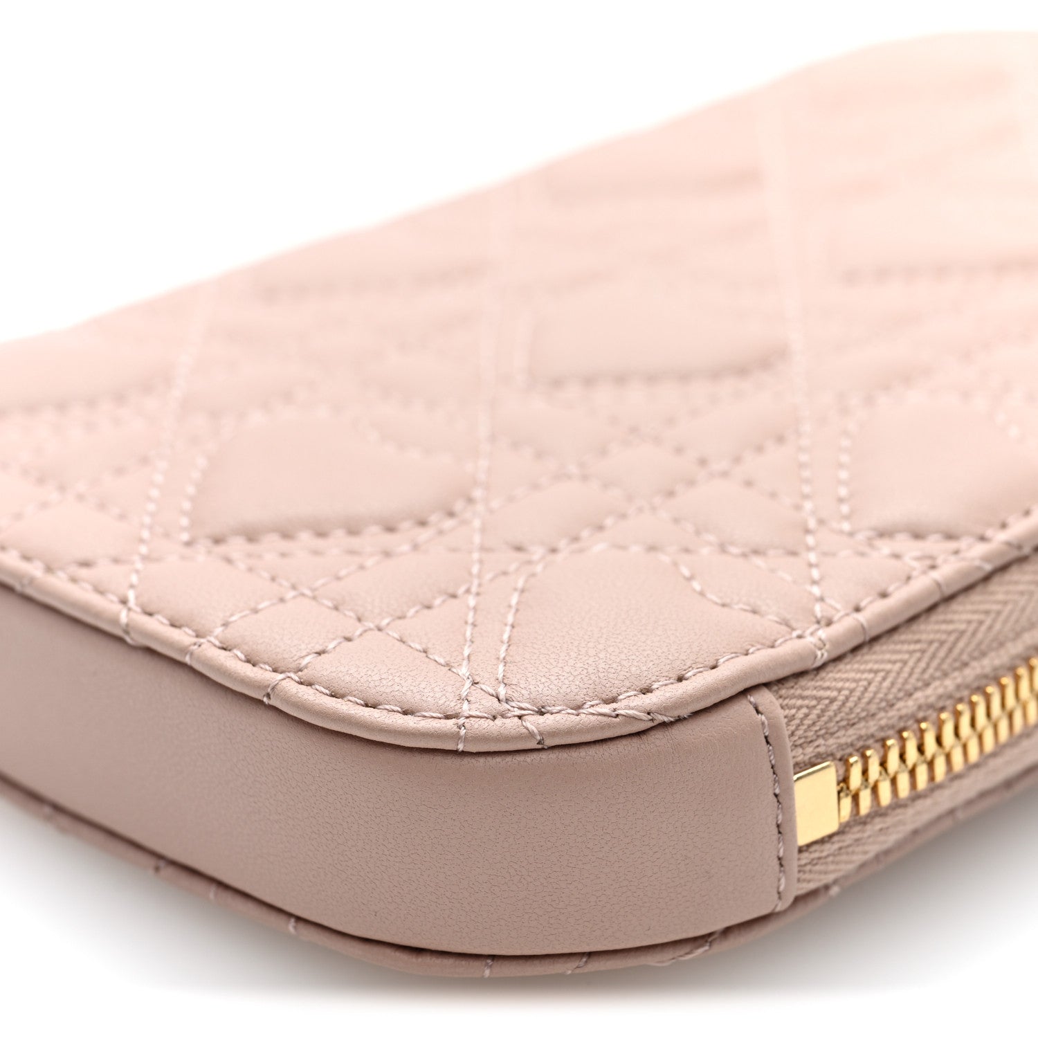 Christian Dior Lambskin Cannage Dioramour Lady Dior Phone Holder Light Pink Light Pink 9 of 9