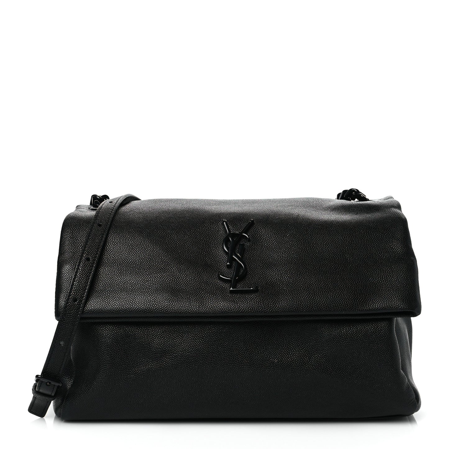 Grain De Poudre Monogram Monochrome Toy West Hollywood Fold-Over Bag Black