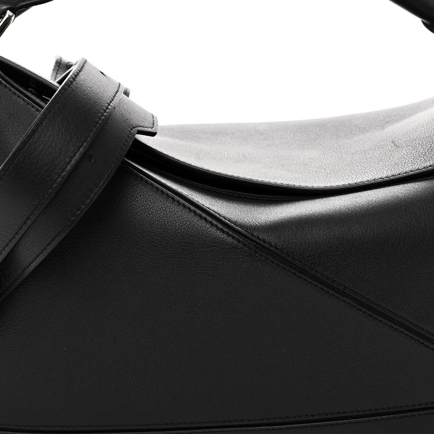 Calfskin Medium Puzzle Bag Black